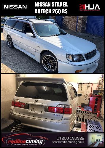 Nissan Stagea Autech 260 RS Big powered ultra rare nissan stagea autech 260 RS in here from Harlow Jap Autos for a dyno run.