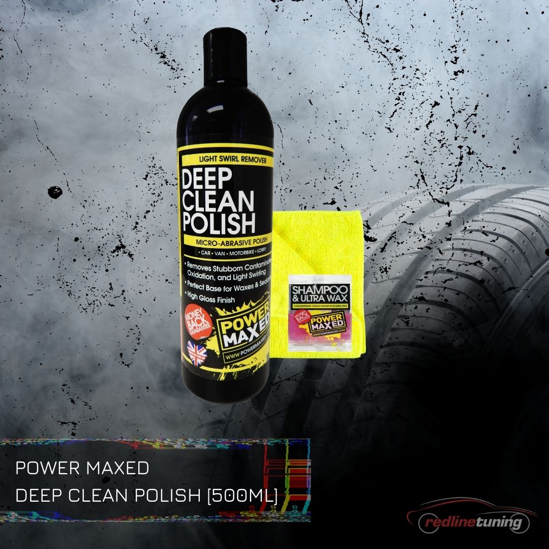Power Maxed Scratch & Swirl Remover Polish + Free Micro fibre Ultra Wax Shampoo