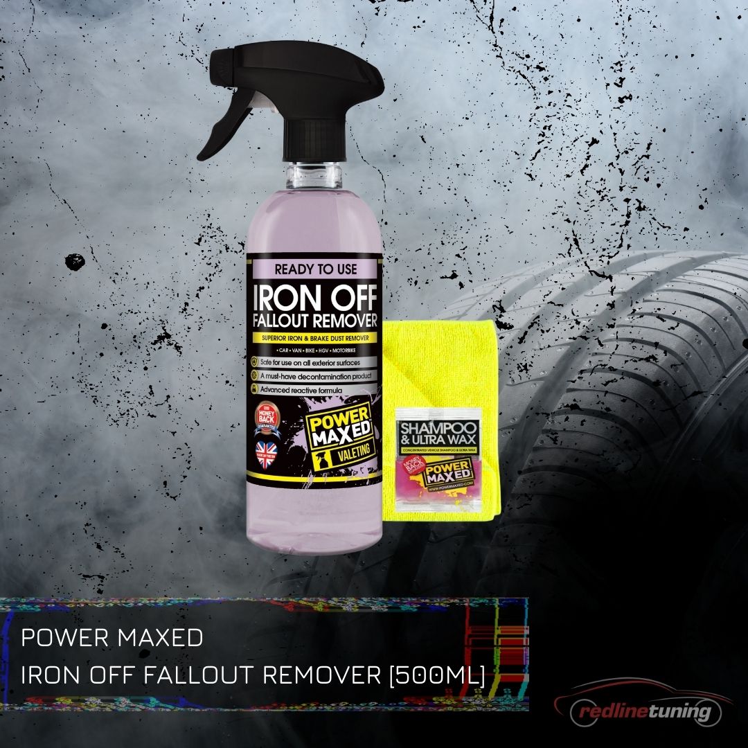 Power Maxed Iron Off Fallout Remover 500ml+Free Micro fibre,Shampoo & Ultra Wax