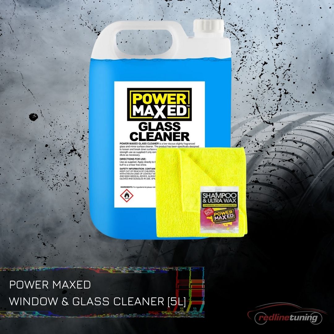 Power Maxed Window Glass Cleaner 5 litre +Free Micro fibre,Shampoo Wax 