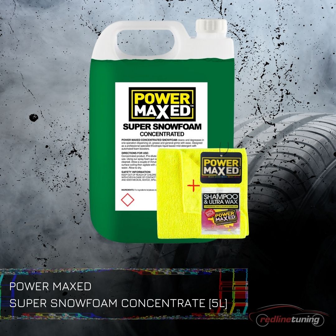 Power Maxed Snow Foam 5L +Free Micro fibre, Shampoo & Ultra Wax 